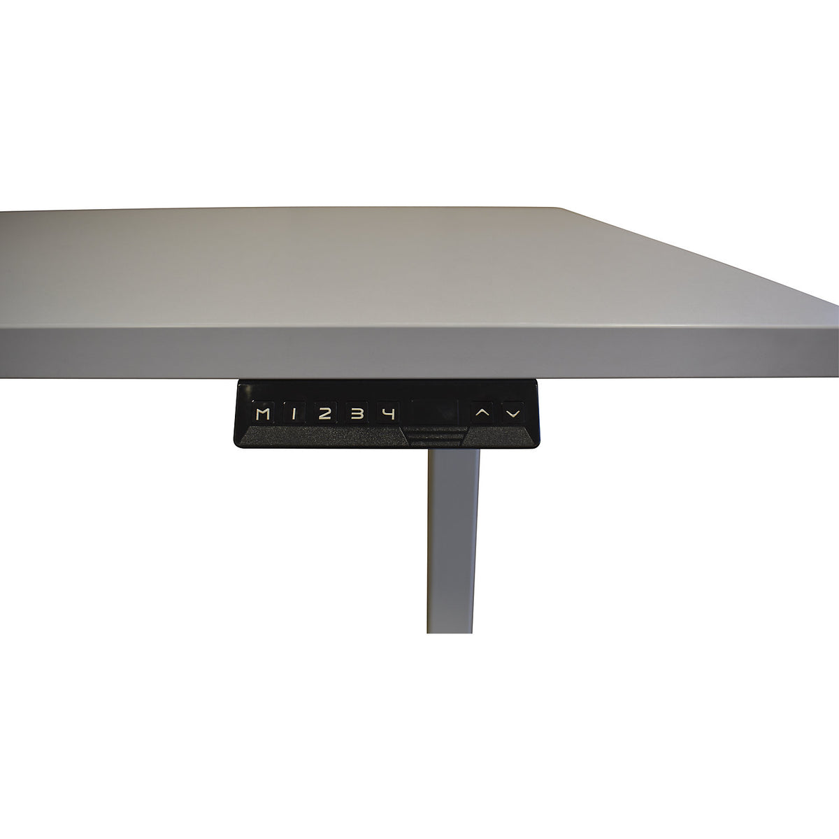 Work table, electrically height adjustable - max. load 300 kg, height 740 - 1195 mm, solid beech worktop, WxD 1500 x 700 mm.