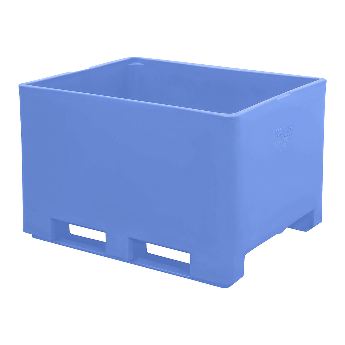 Insulated container, type A, capacity 630 l, LxWxH 1200 x 1000 x 785 mm, blue.