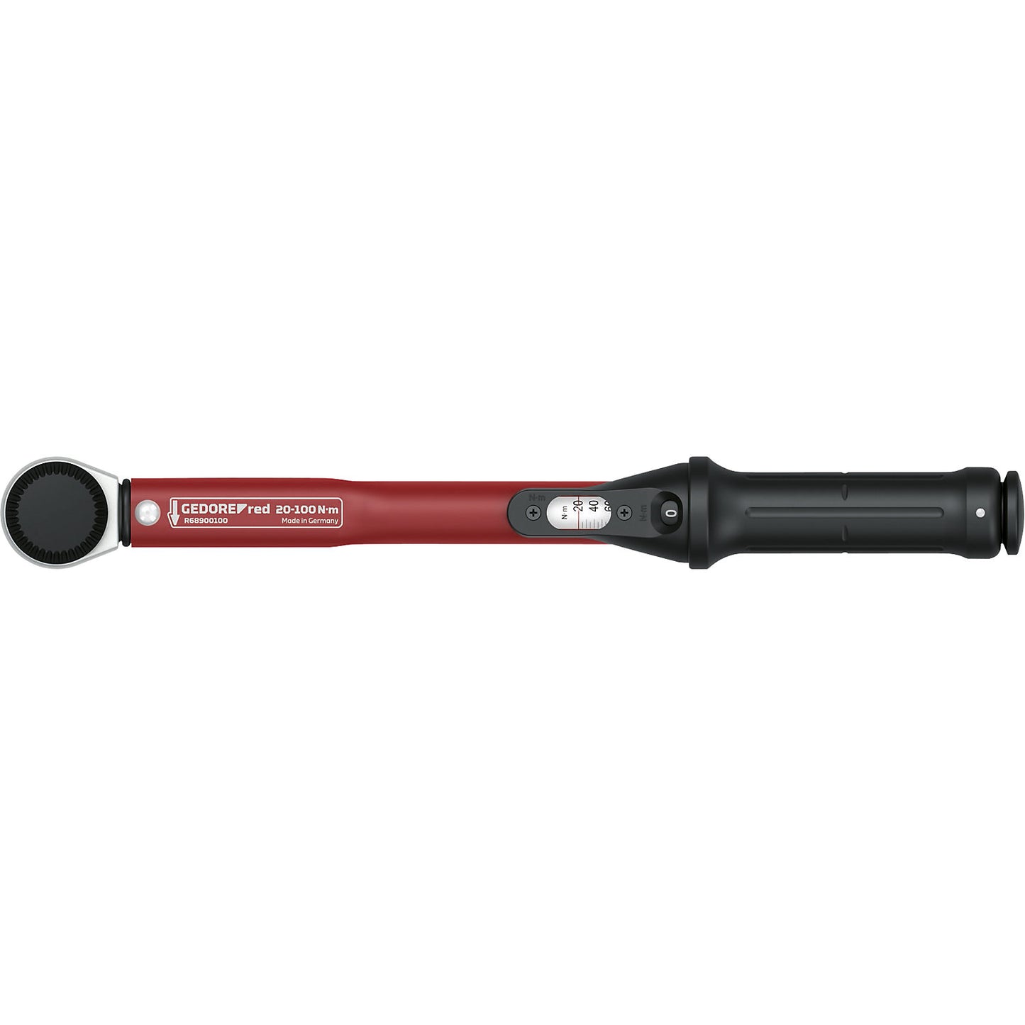 Torque wrench, 1/2'', 20-100 Nm, length 395 mm, with test certificate.