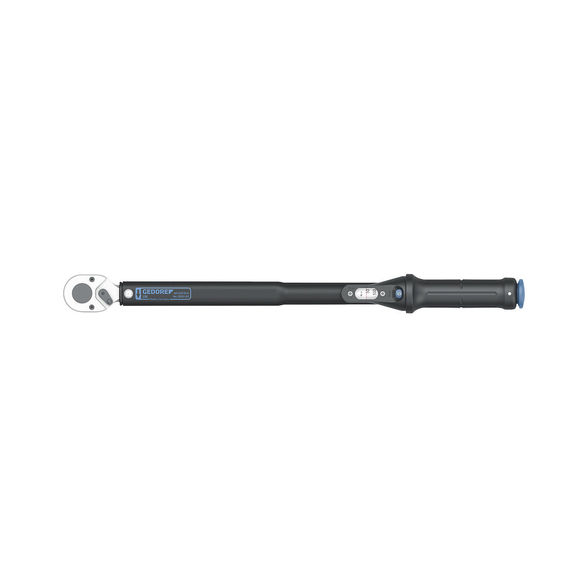 TORCOFLEX UK 1/2'' 40-200 Nm torque wrench, length 500 mm, with test certificate.