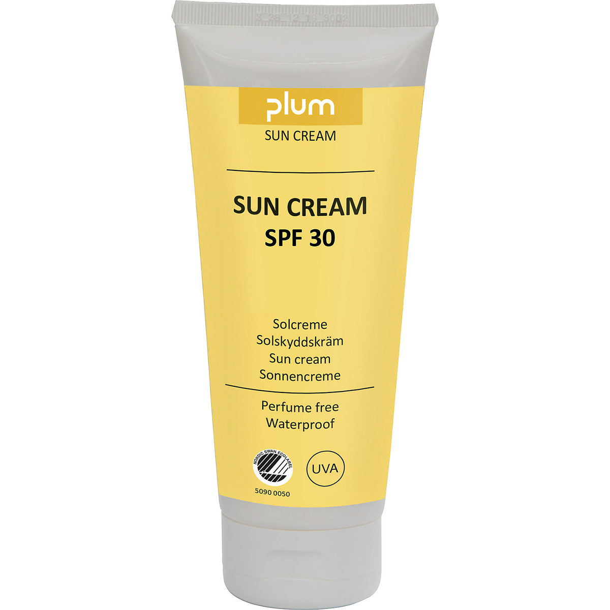 Sunscreen, SPF 30, pack of 12 x 200 ml, waterproof.