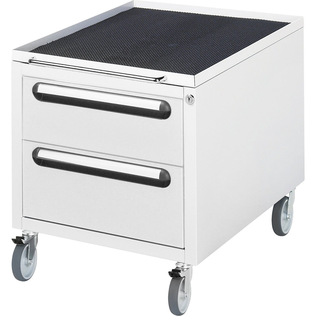 Mobile pedestal, with 2 drawers, light grey RAL 7035, WxDxH 480 x 600 x 540 mm.