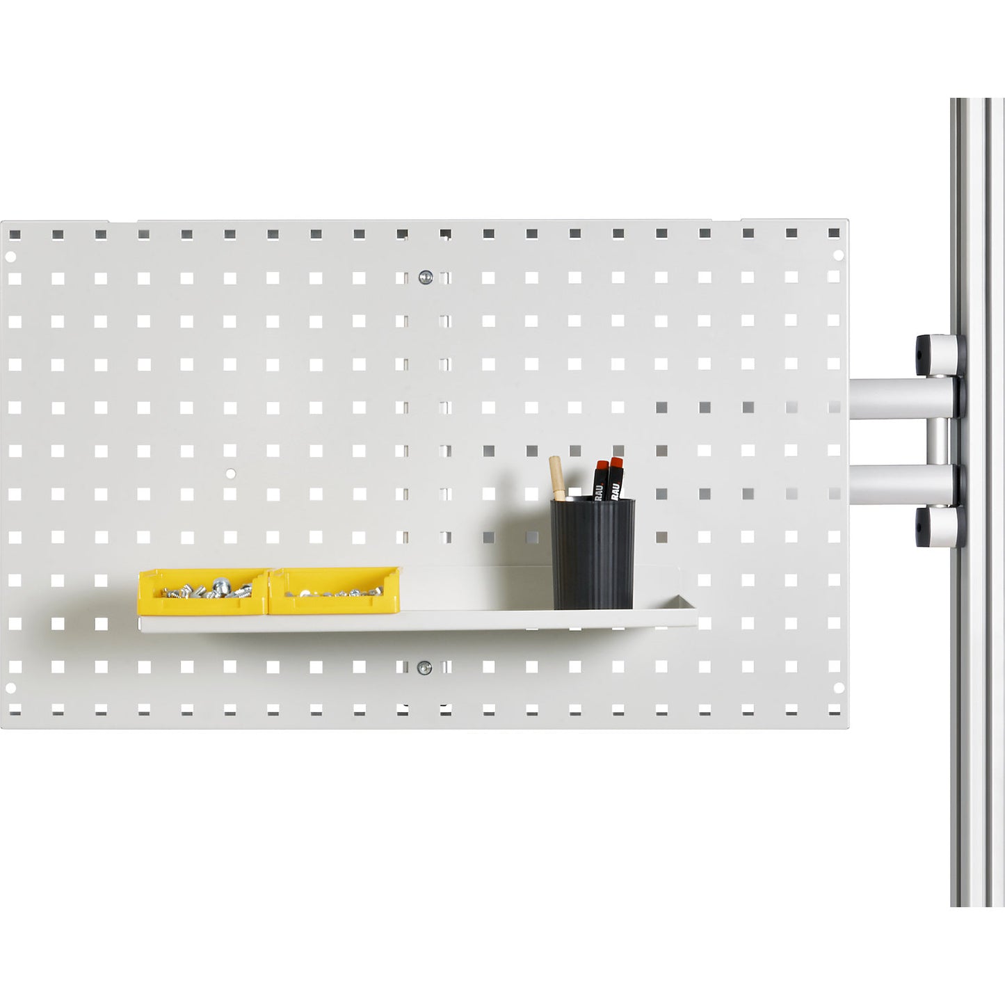 Swivel arm, including perforated plate, with 3 joints, reach 540 mm.