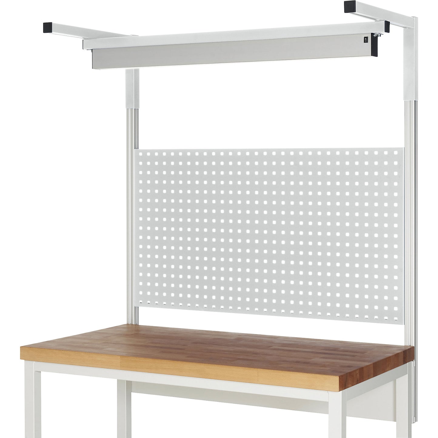 Mounting rail, light grey RAL 7035, width 750 mm.