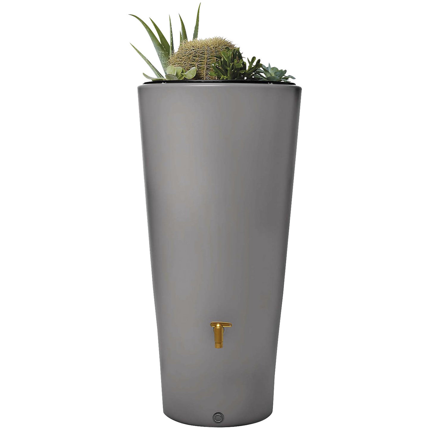 VASO rainwater tank, UV and weather resistant, capacity 220 l, zinc grey.