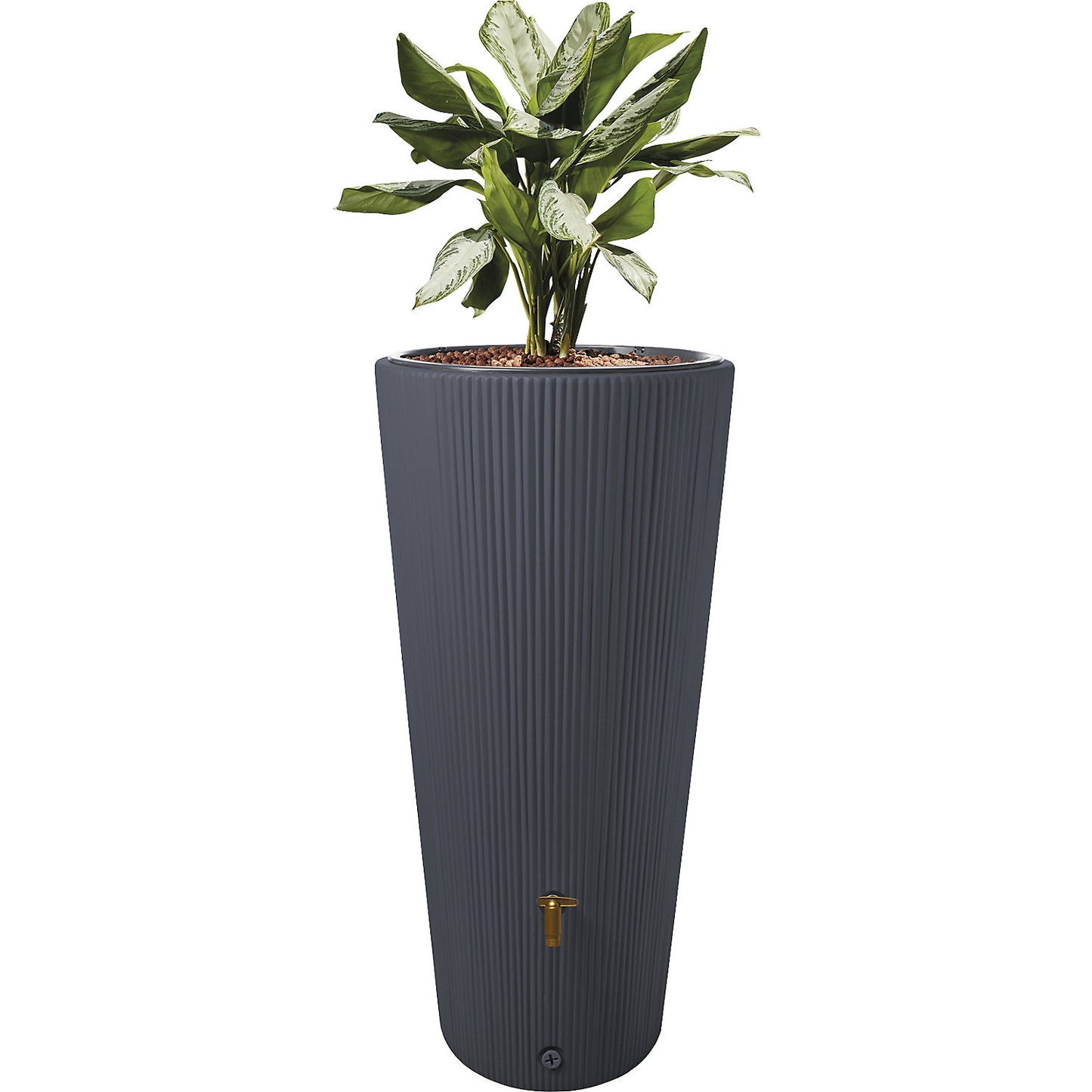 VASO decorative rainwater tank, UV and weather resistant, capacity 220 l, graphite grey.