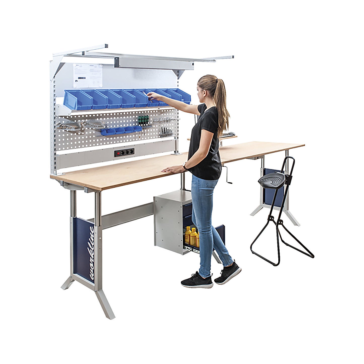 workline work table, standard table, WxD 1500 x 750 mm.