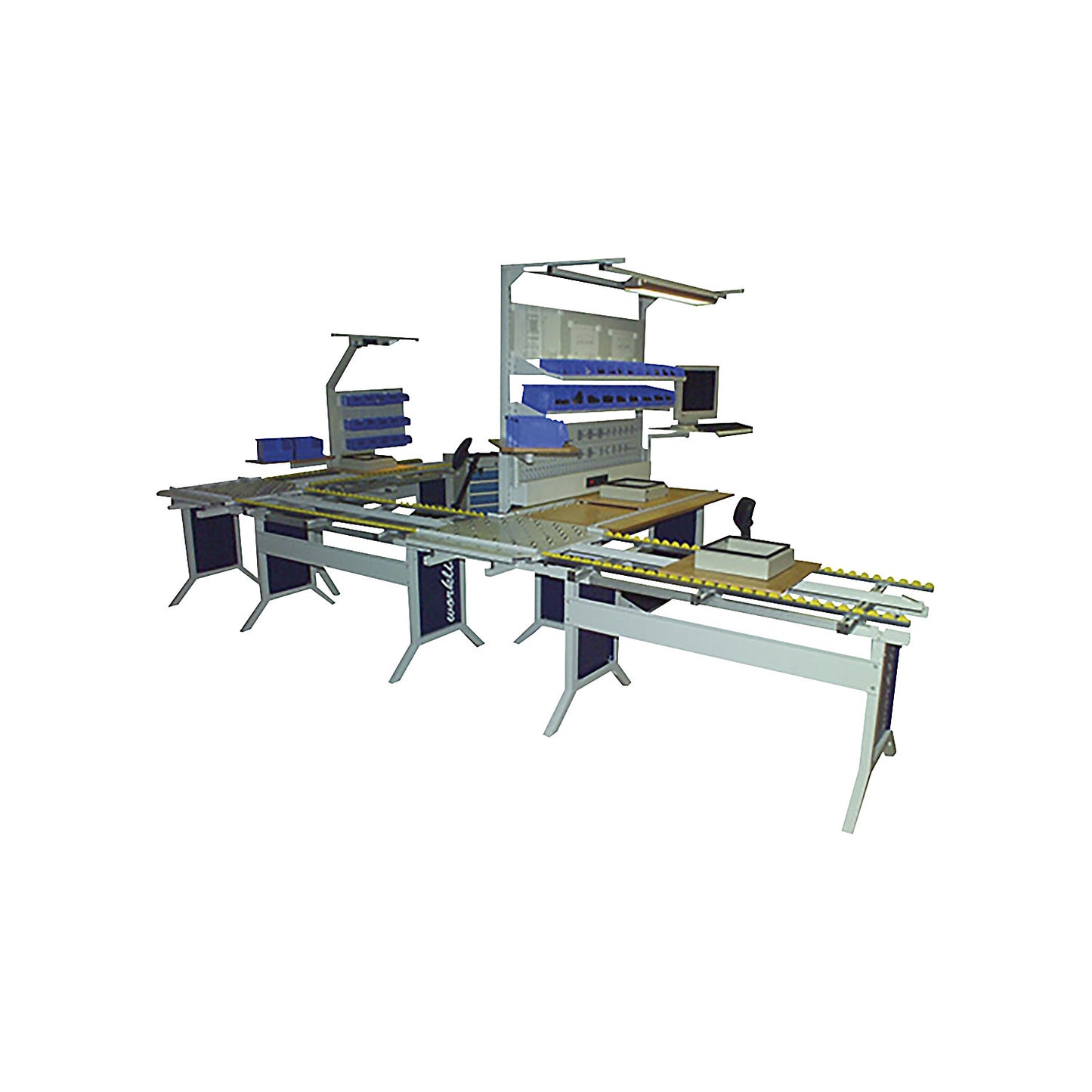 Angled guide, for workpiece carriers, depth 500 mm.