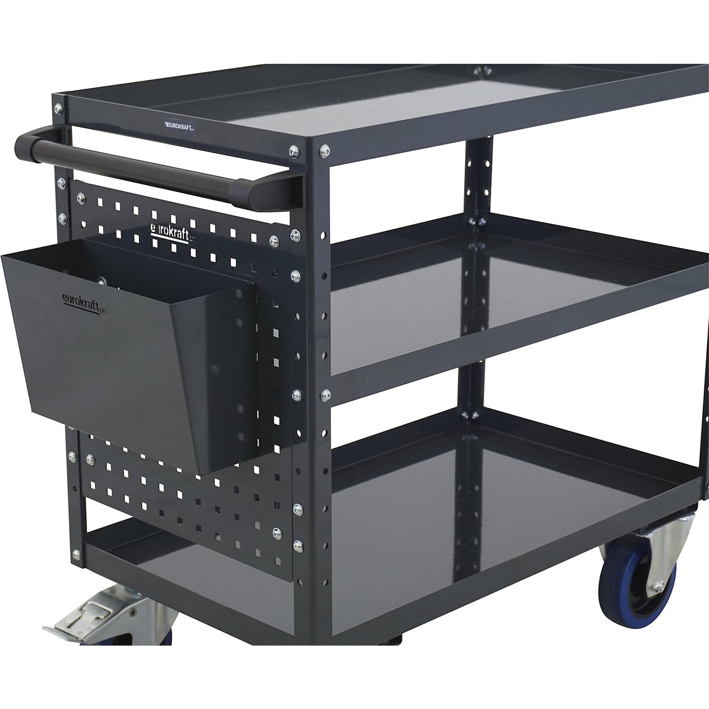 CustomLine perforated pannel, for assembly trolley, stainless steel.