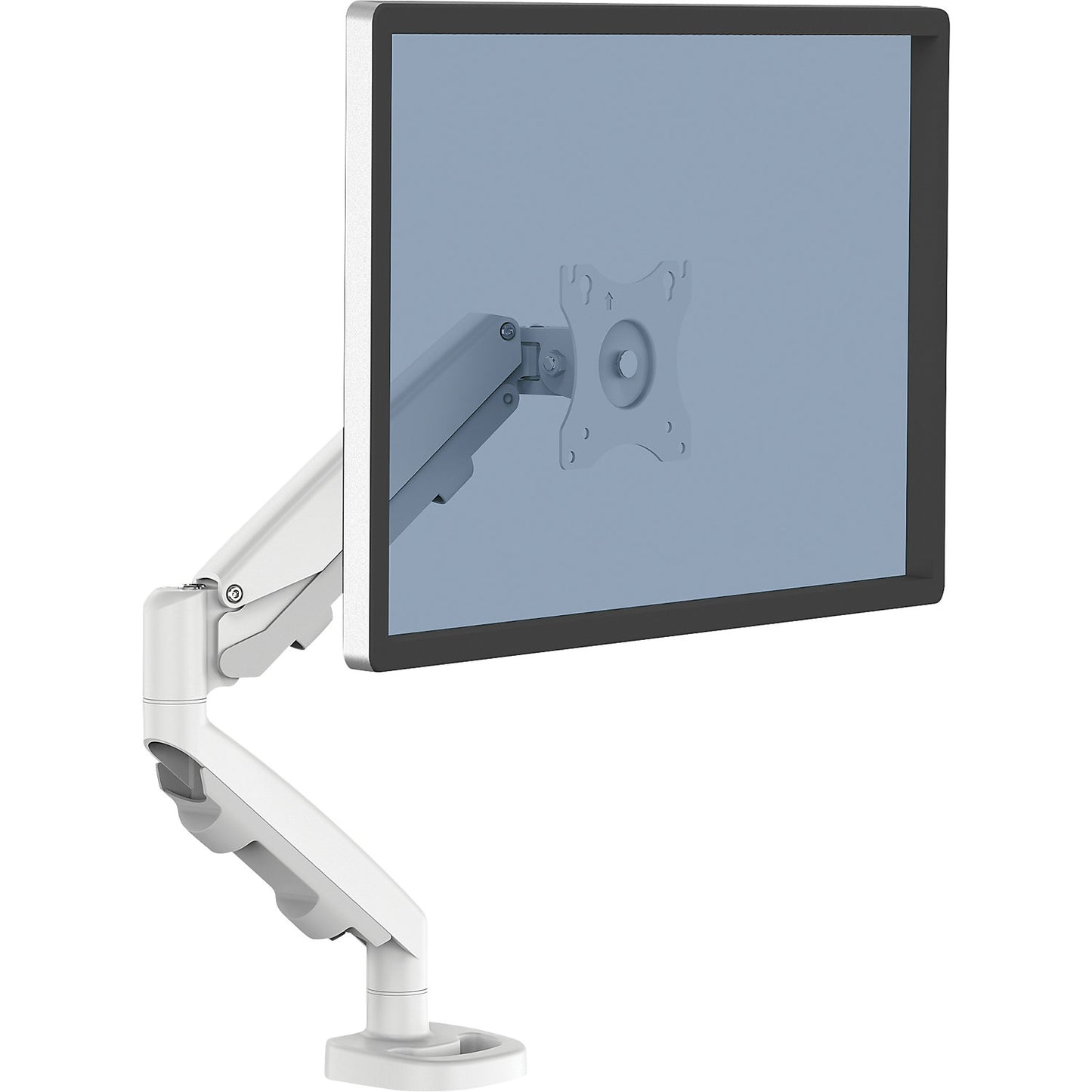 EPPA single monitor arm, swivel range 180°, HxWxD 480 x 117 x 575 mm, white.