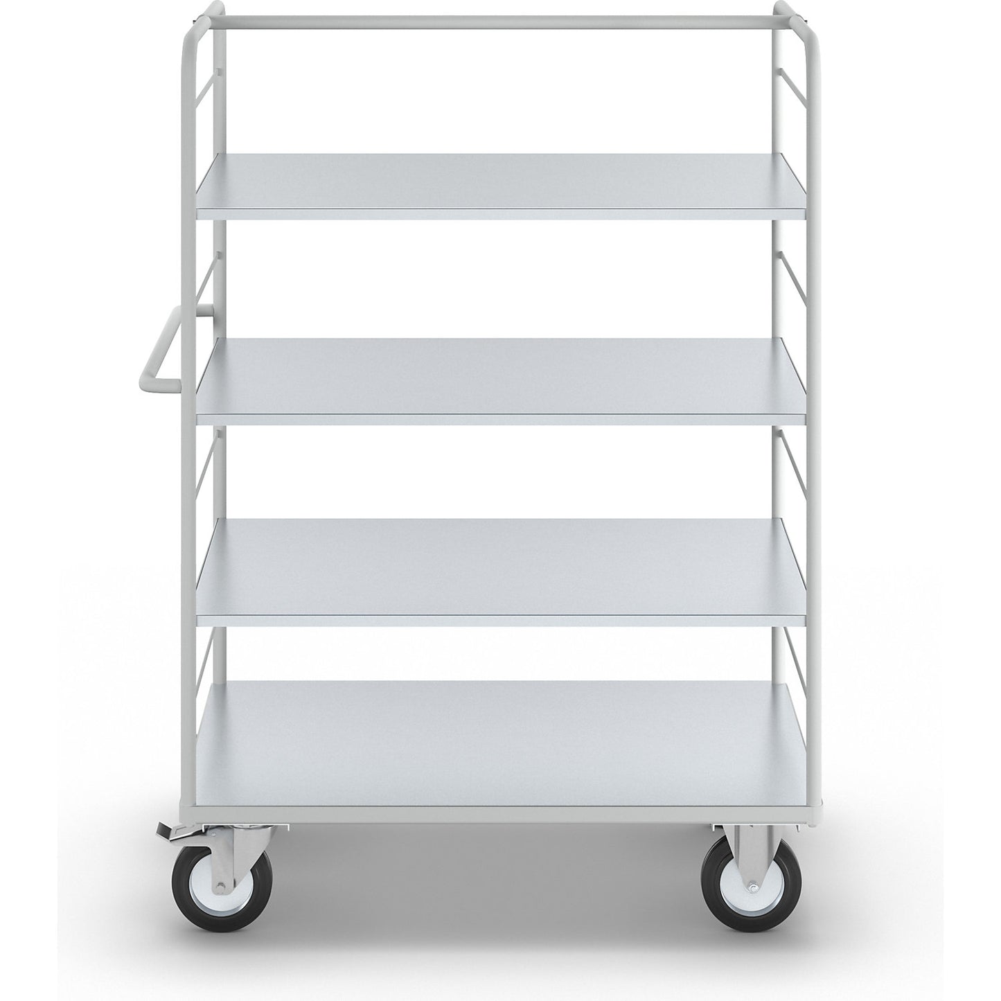 ESD shelf truck, with 2 sidewalls, loading area LxW 1175 x 720 mm, 4 shelves.