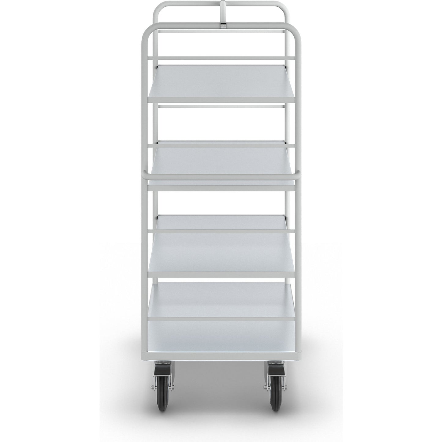 ESD shelf truck, with 2 sidewalls, loading area LxW 975 x 620 mm, 4 shelves.