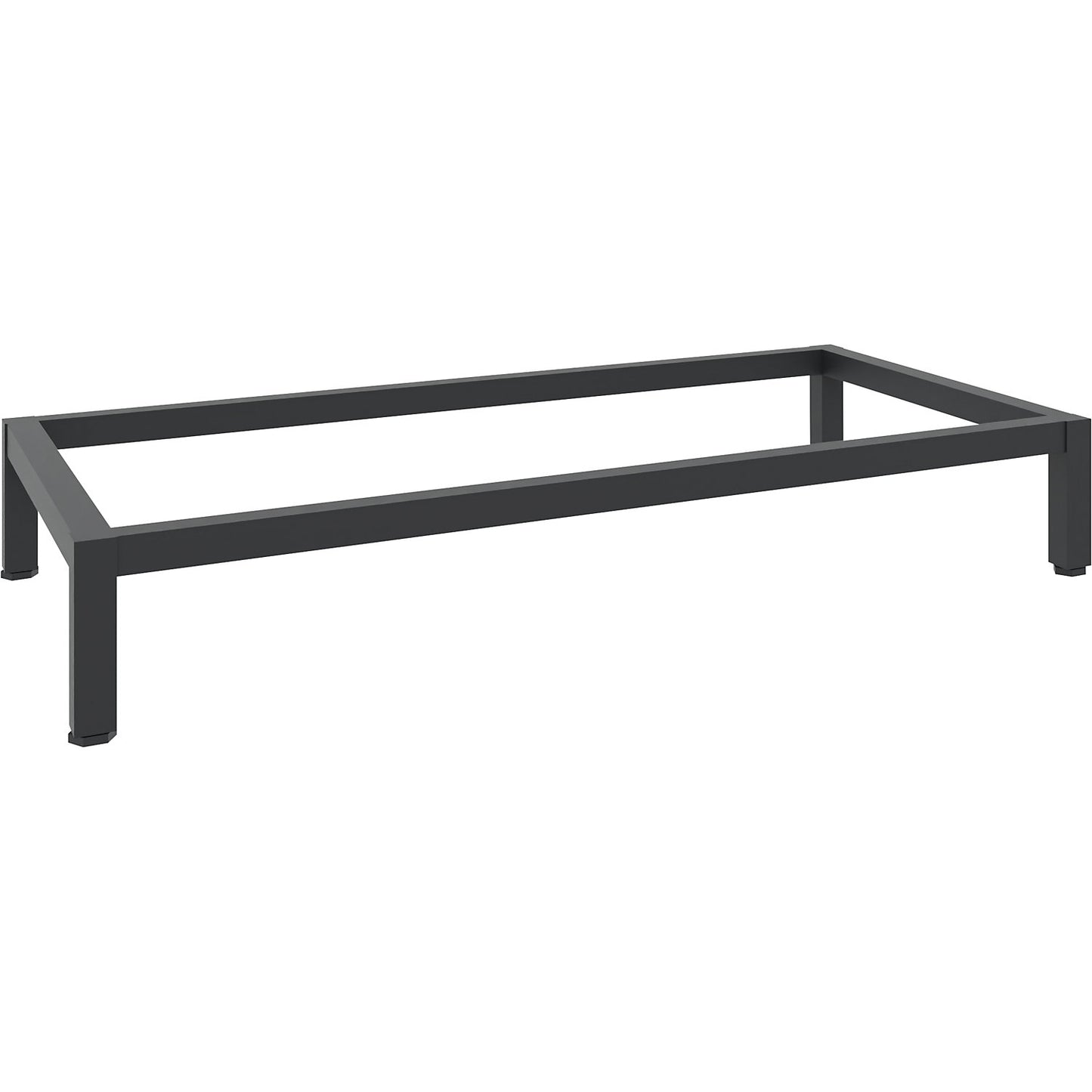 Cupboard base, black grey RAL 7021, 926 x 496 mm.