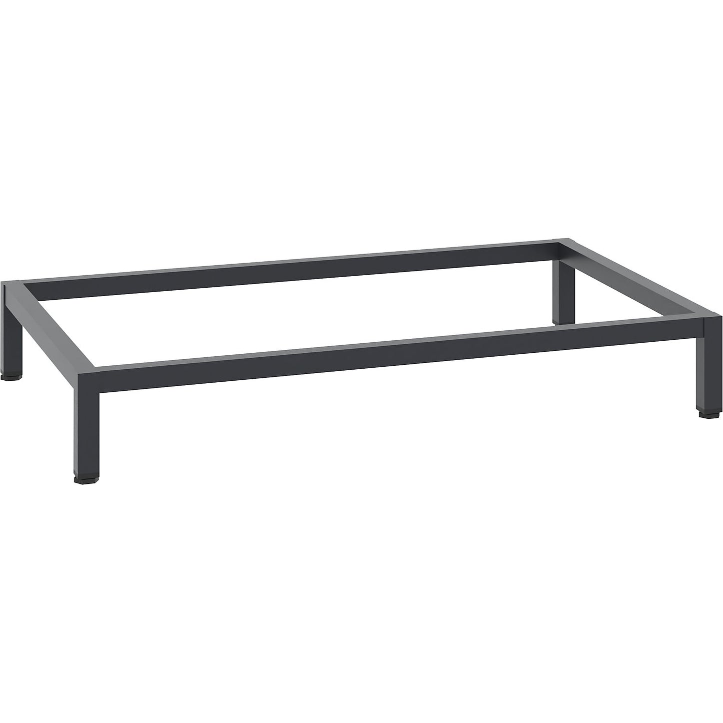 Cupboard base, black grey RAL 7021, 926 x 596 mm.