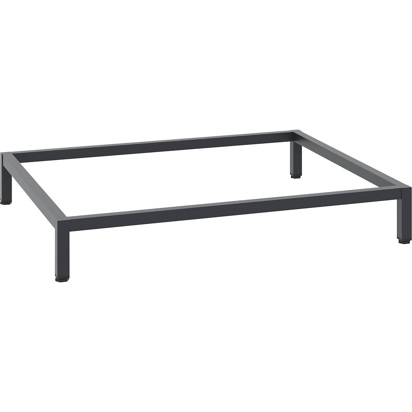 Cupboard base, black grey RAL 7021, 930 x 800 mm.