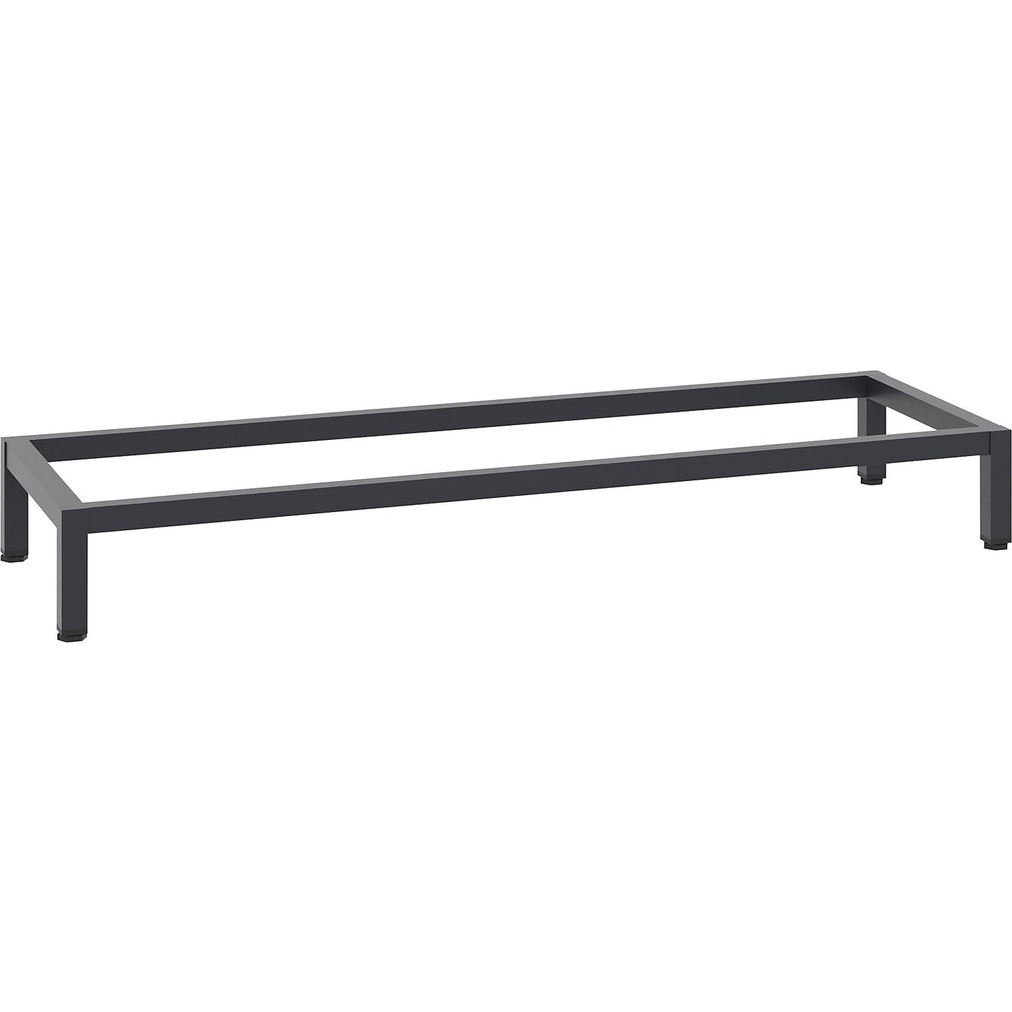 Cupboard base, black grey RAL 7021, 1196 x 396 mm.