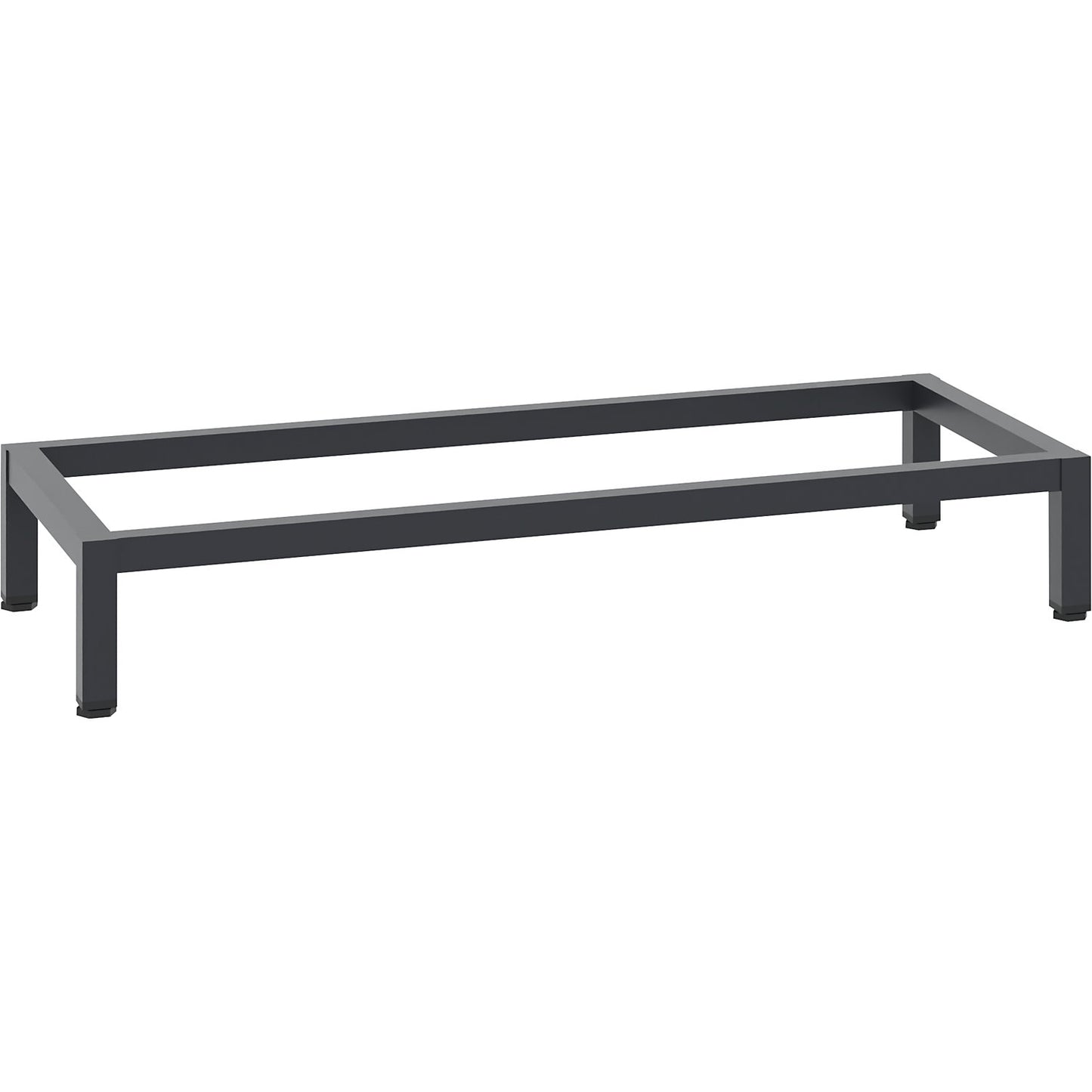 Cupboard base, black grey RAL 7021, 1200 x 500 mm.