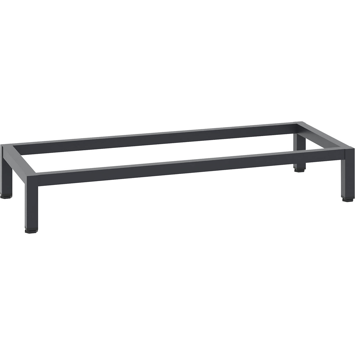Cupboard base, black grey RAL 7021, 1200 x 500 mm.