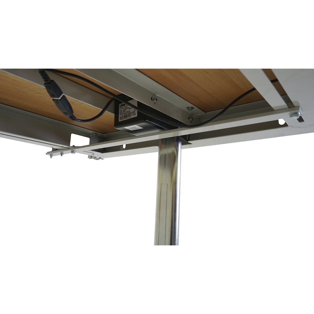 Tabletop cutting device, for electrically height-adjustable work table eurokraft pro, HxWxD 250 x 1200 x 90 mm.