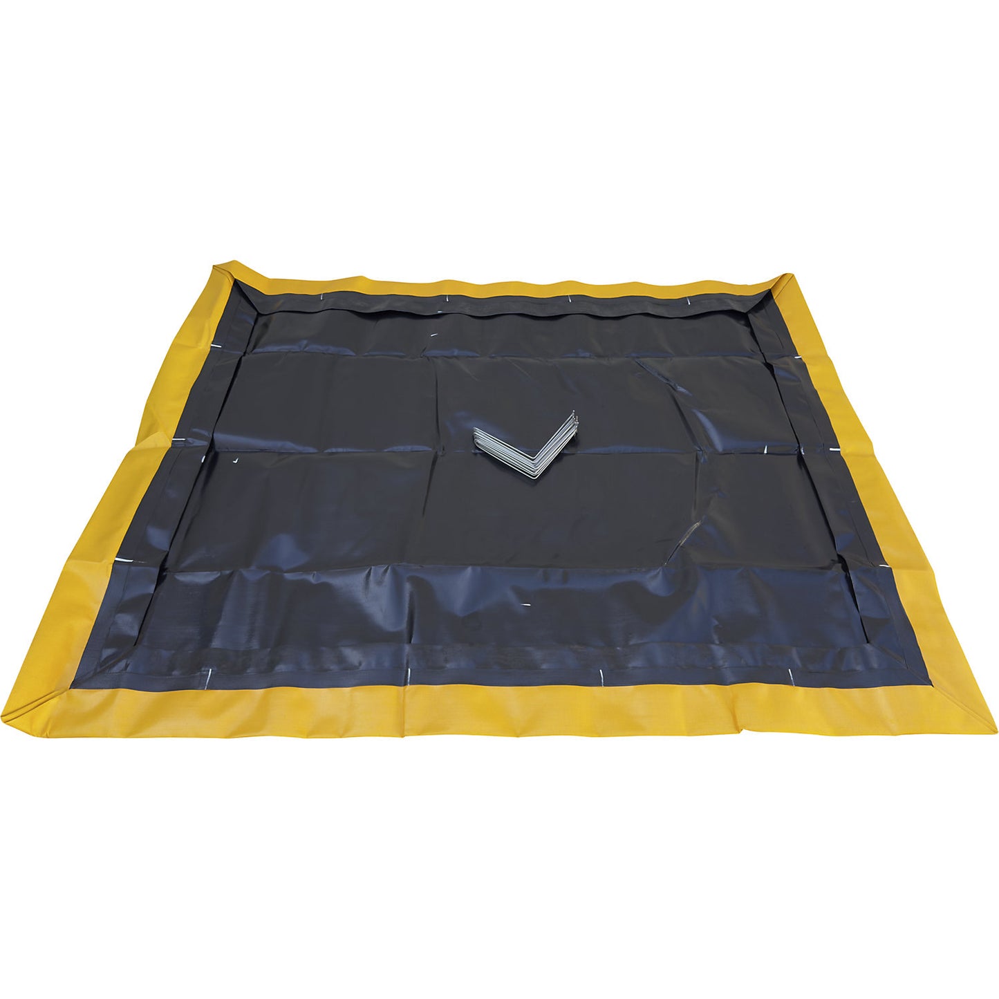 Sump tray, foldable, polyethylene, black/yellow, sump capacity 2160 L.