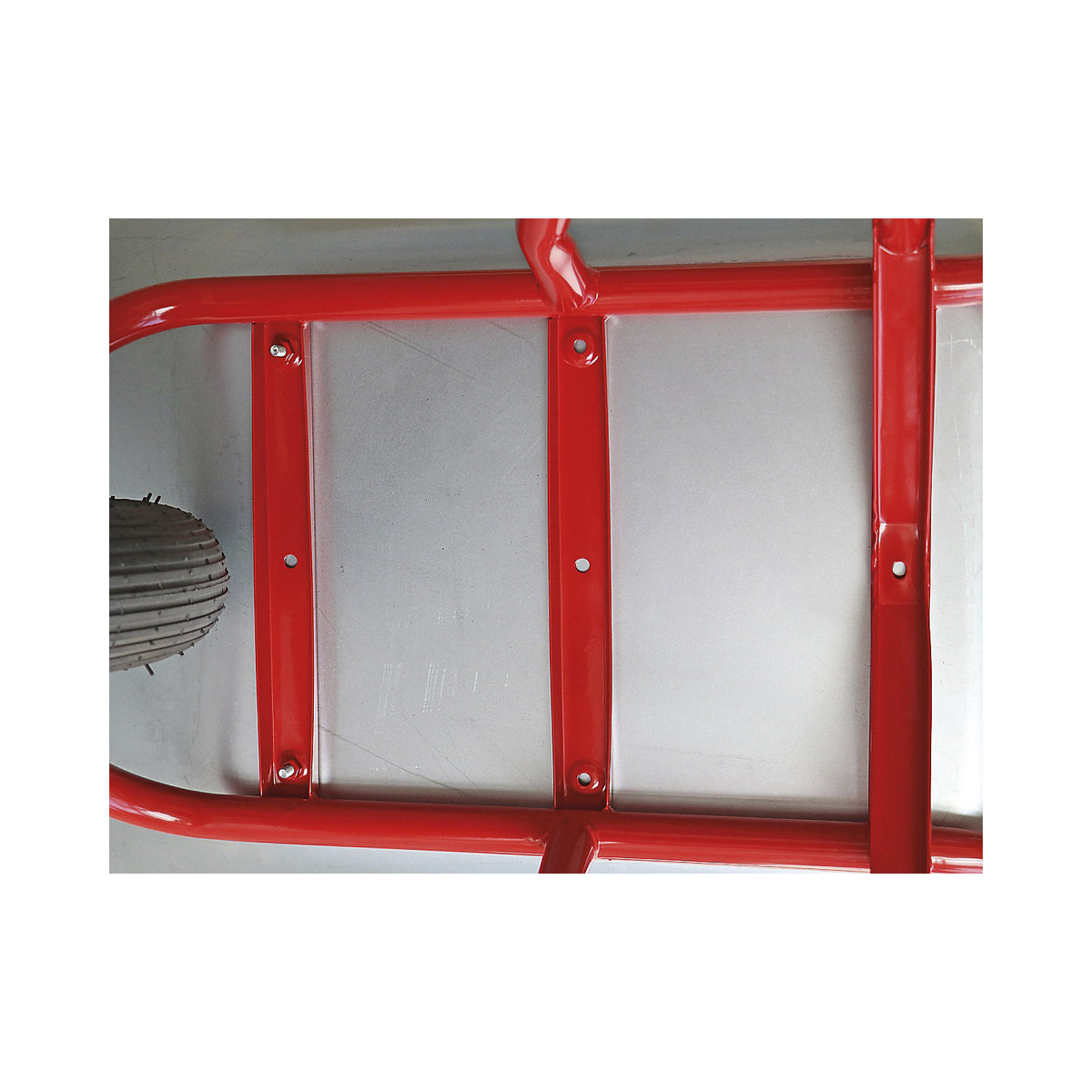 Compact wheelbarrow PRO, with steel trough, 95 L, LxW 1450 x 570 mm.