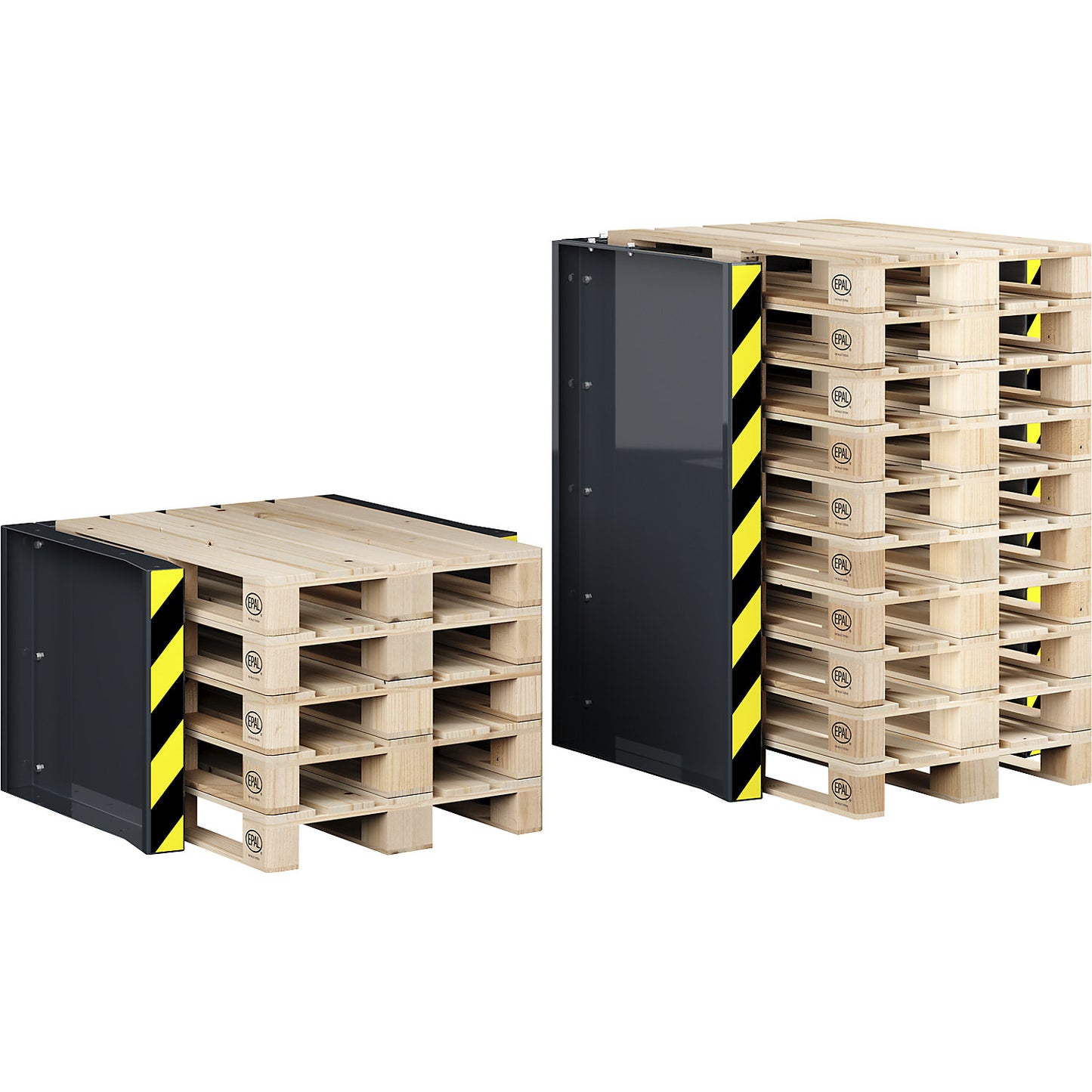 Pallet station type RPS, for 10 Euro pallets, reseda green.