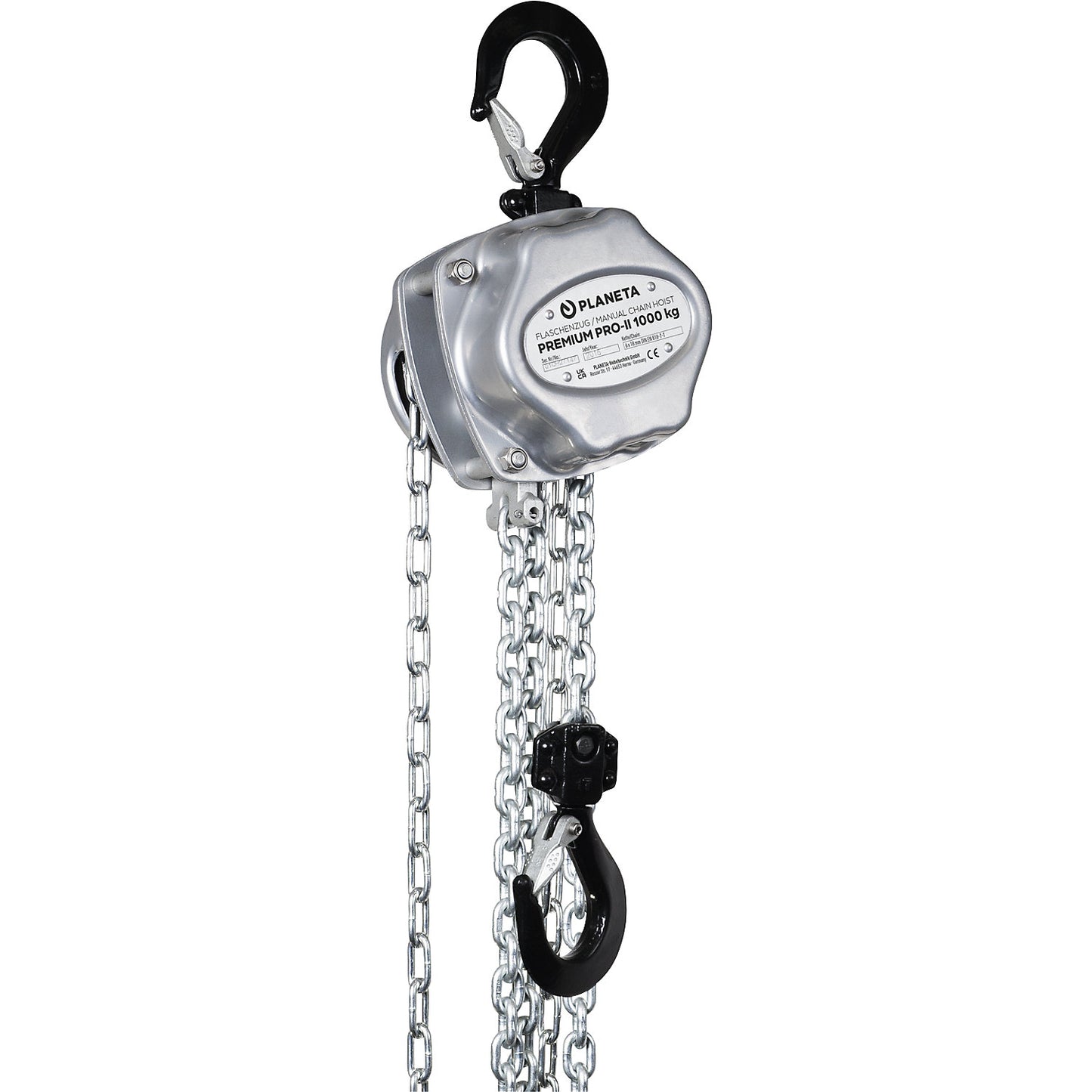 Spur gear hoist PREMIUM PRO-II, lifting 3 m, max. load 1000 kg.