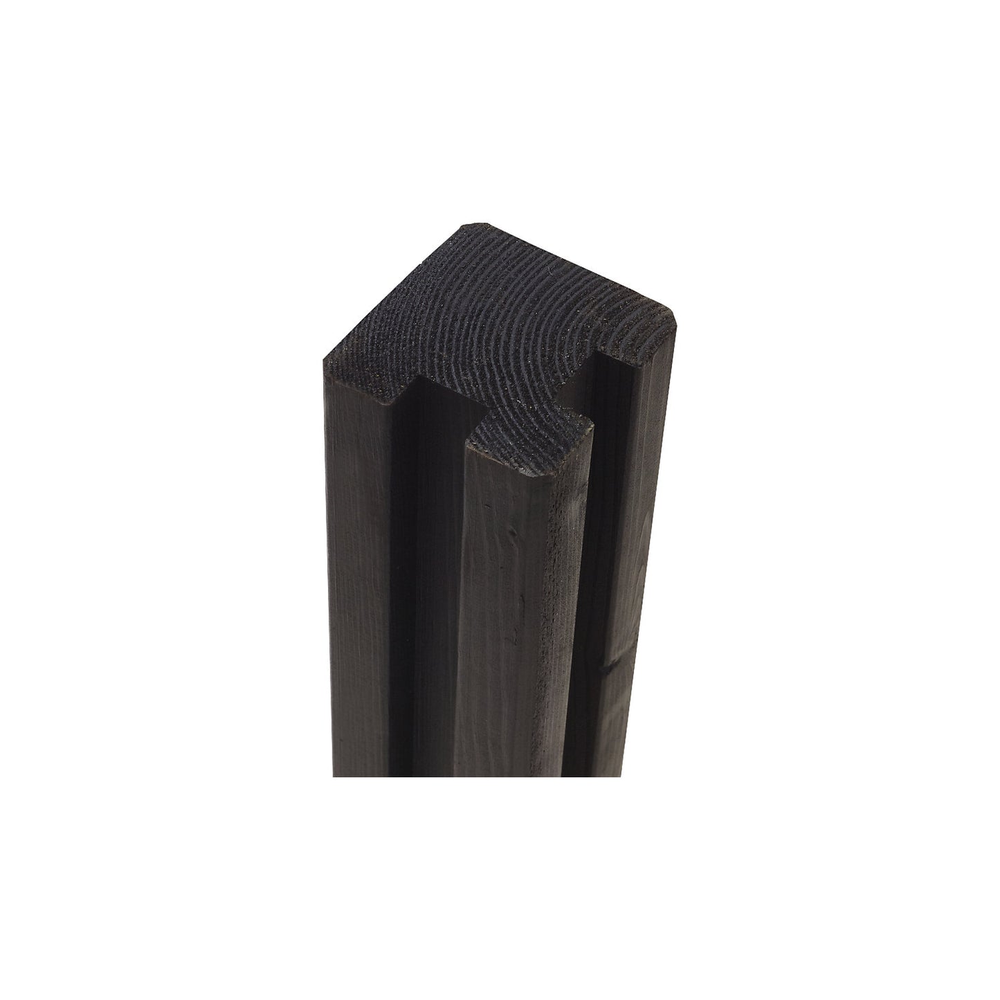 Profile post, corner, 2 lanes, height 2680 mm, black.