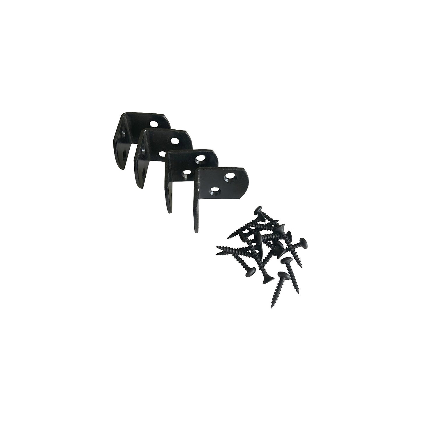 L-fitting, HxWxD 3 x 25 x 37 mm, black.