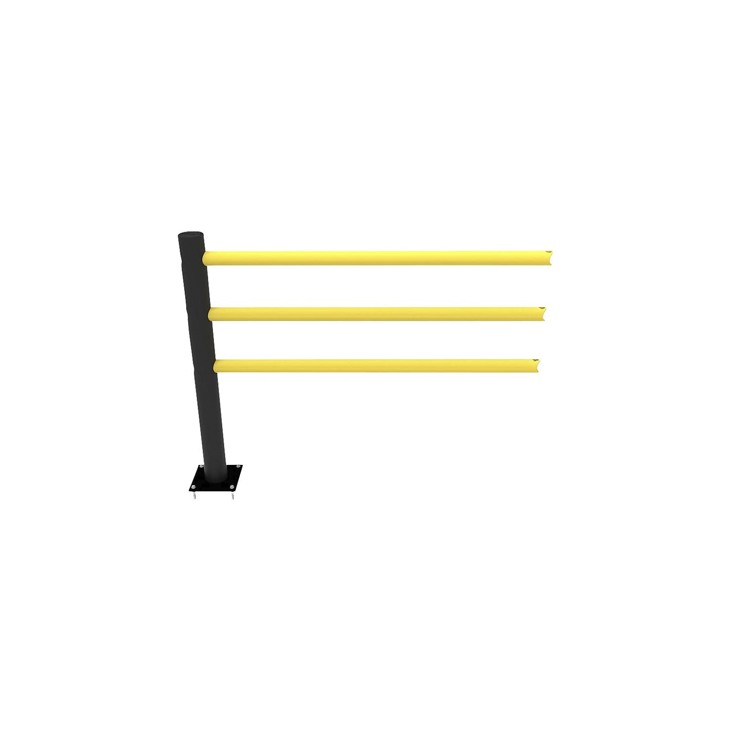 Delta safety railing, extension set, straight, with 3 rails.