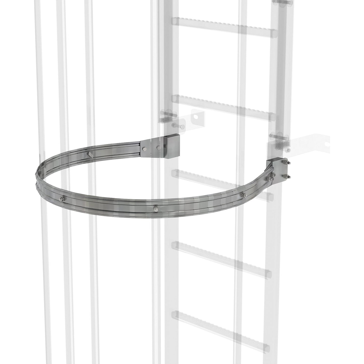 Back protector bar, Ø 700 mm, complete with mounting kit.