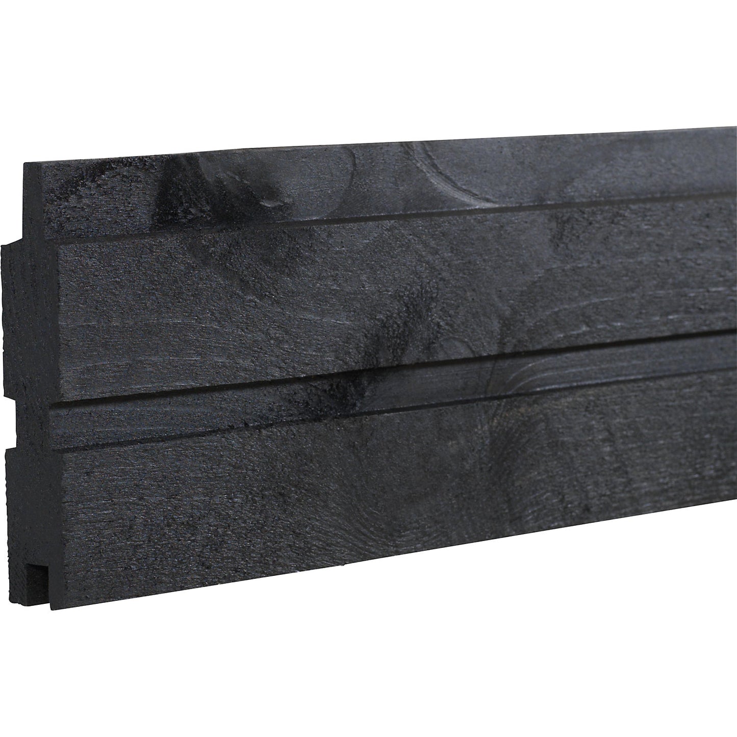 Waste Bin Enclosure Plank Profile, wood, LxWxH 2940 x 970 x 1080 mm, black.