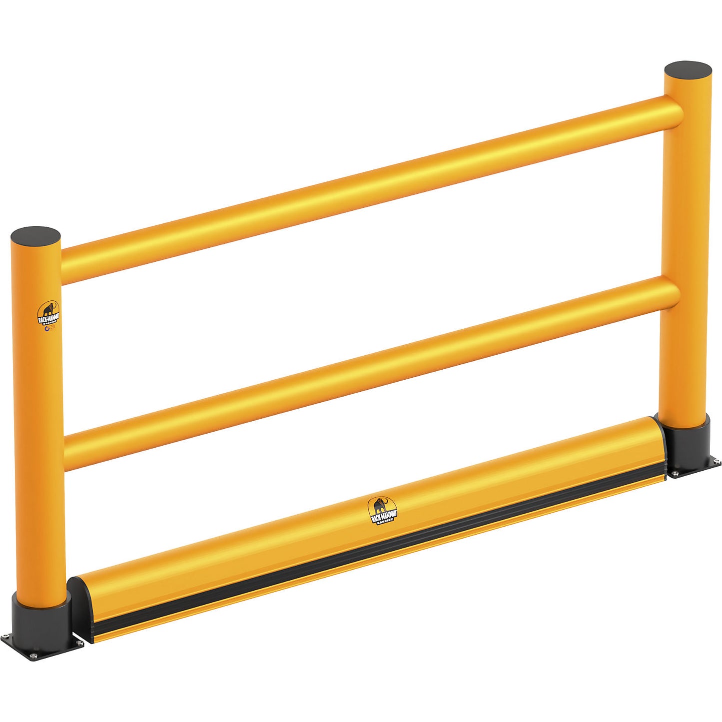 Floor barrier, traffic yellow, HxWxL 160 x 130 x 1700 mm.