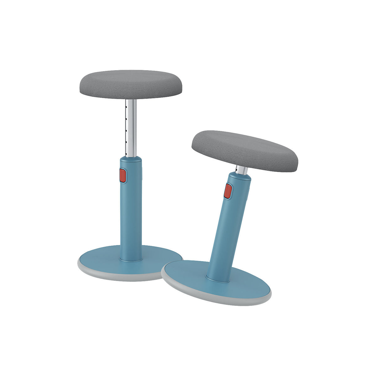 Ergo Cosy Active sitting/standing stool, seat height 460 - 790 mm, blue.