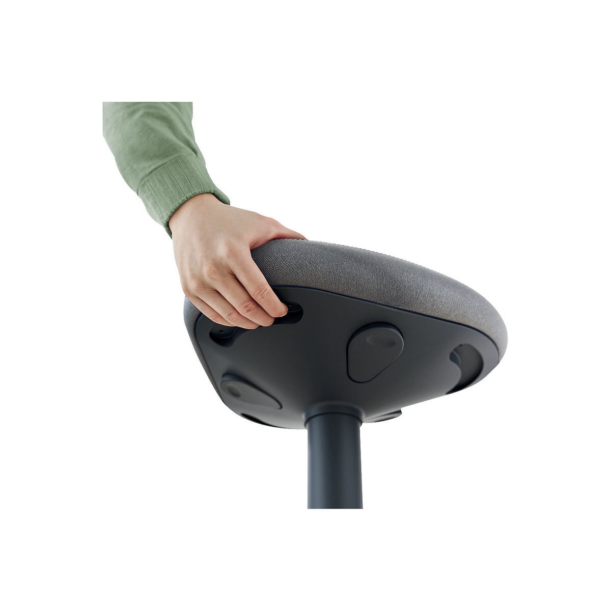 Ergo Active stool with comfort seat, seat height 470 - 640 mm, dark grey.