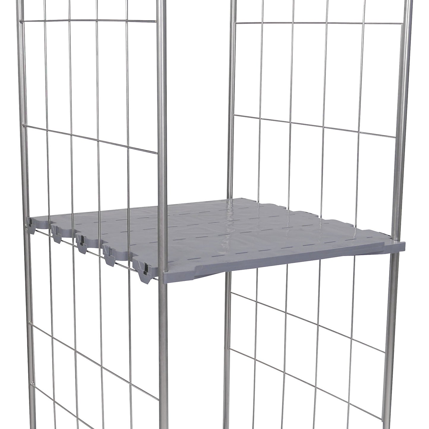 Hygiene intermediate shelf, length 710 mm, w 812 mm, grey, 2-sided.