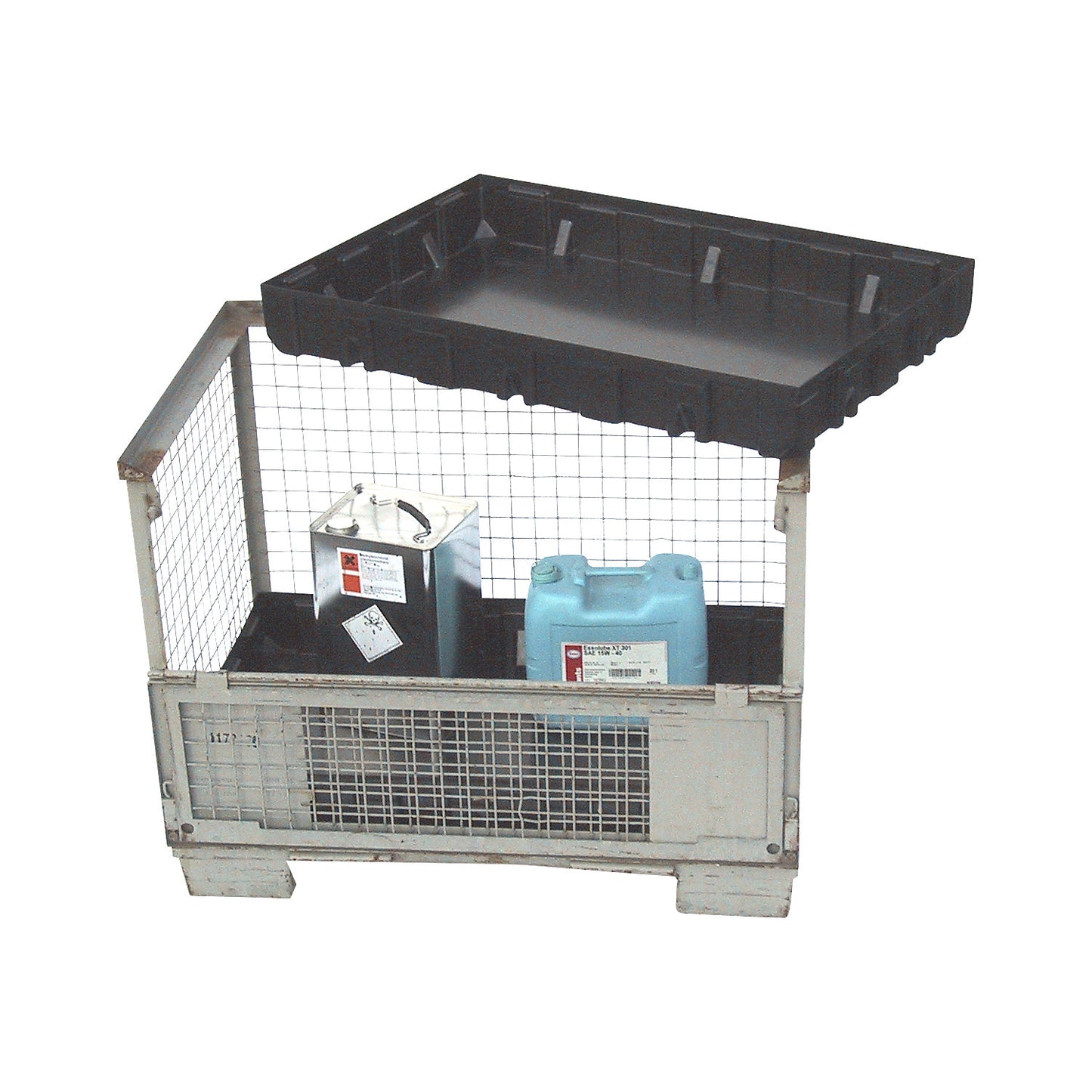 Mesh pallet insert tray made of ABS, without grate, sump capacity 120 l.