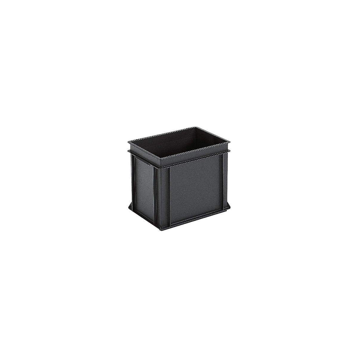 ESD stacking container, PP, black, LxWxH 400 x 300 x 325 mm, 30 l, pack of 2.