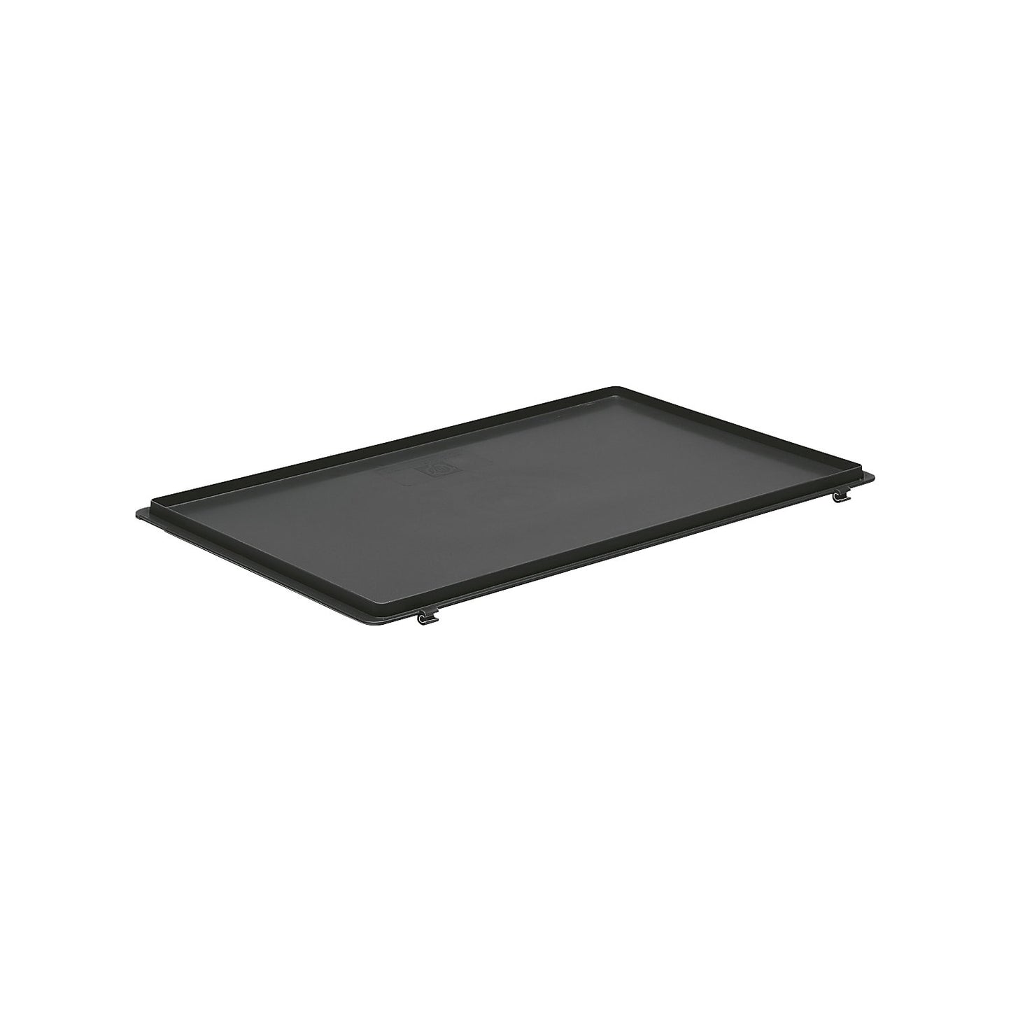 ESD hinged lid, PP, black, pack of 2, LxW 600 x 400 mm.