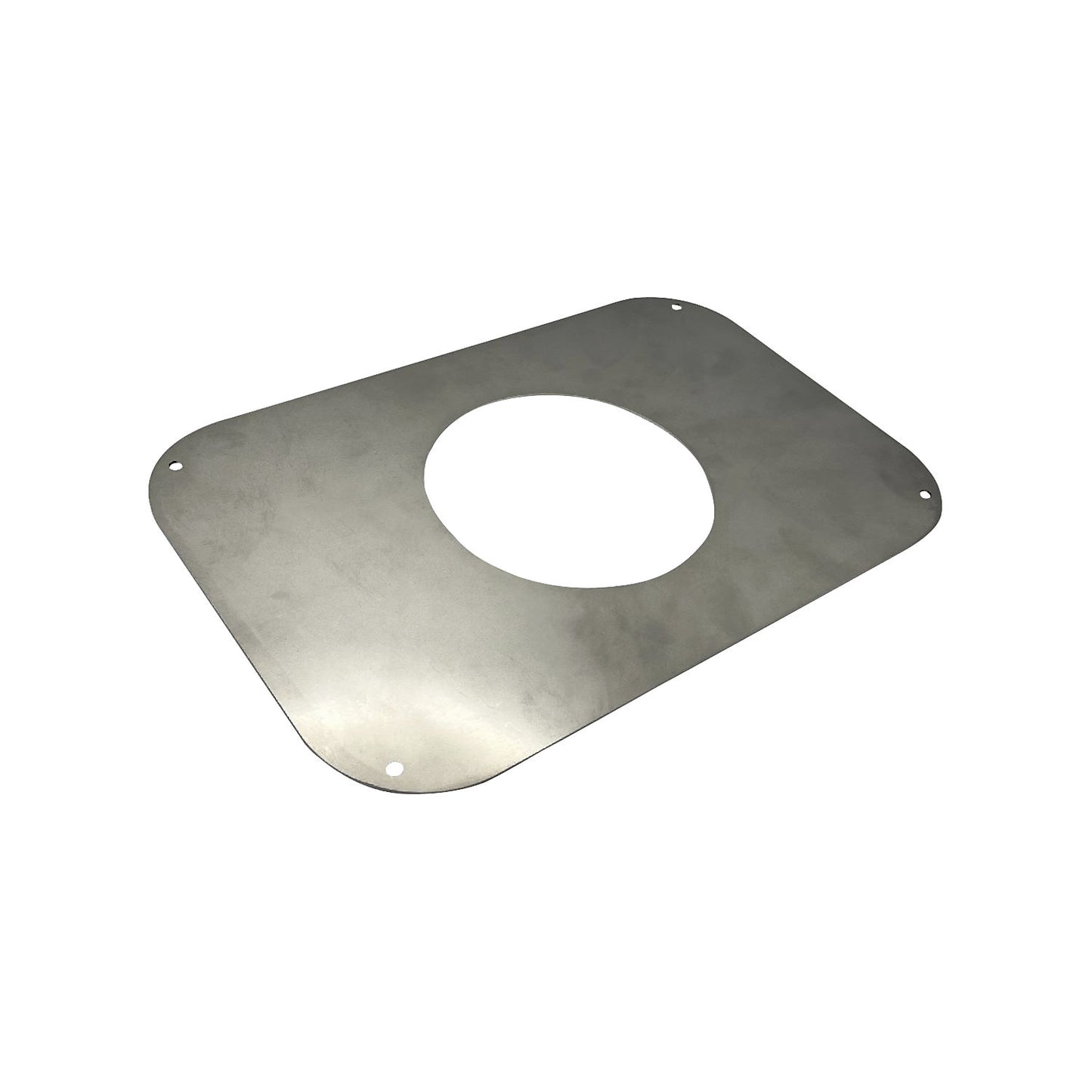 Lid for waste station, stainless steel, round opening.