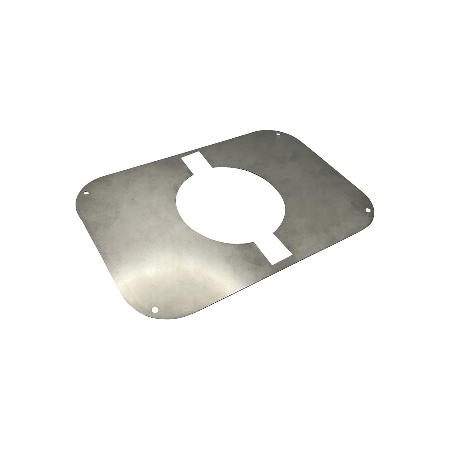 Lid for waste station, stainless steel, paper opening.