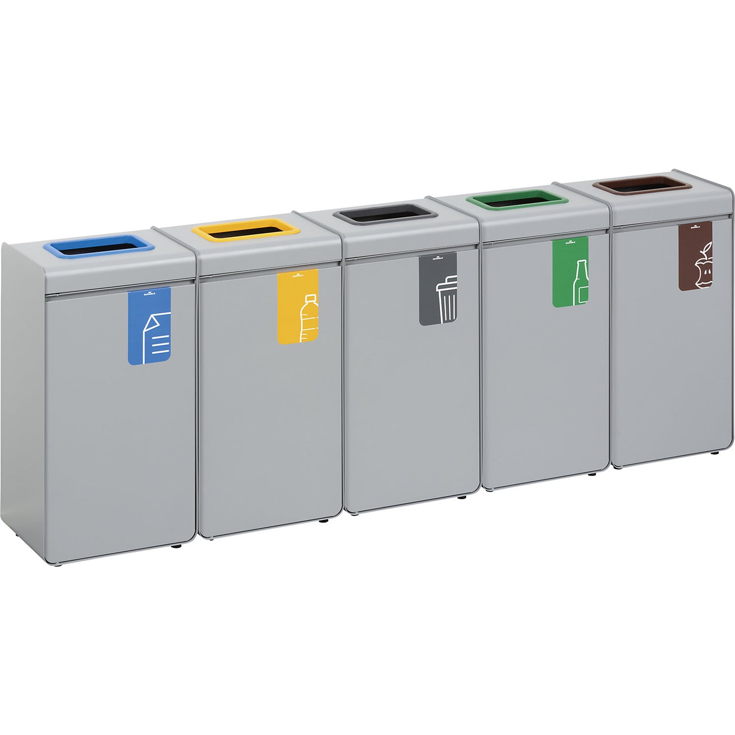 Recycling collector DURASORT® 55 l, HxWxD 830 x 420 x 330 mm, organic, brown.