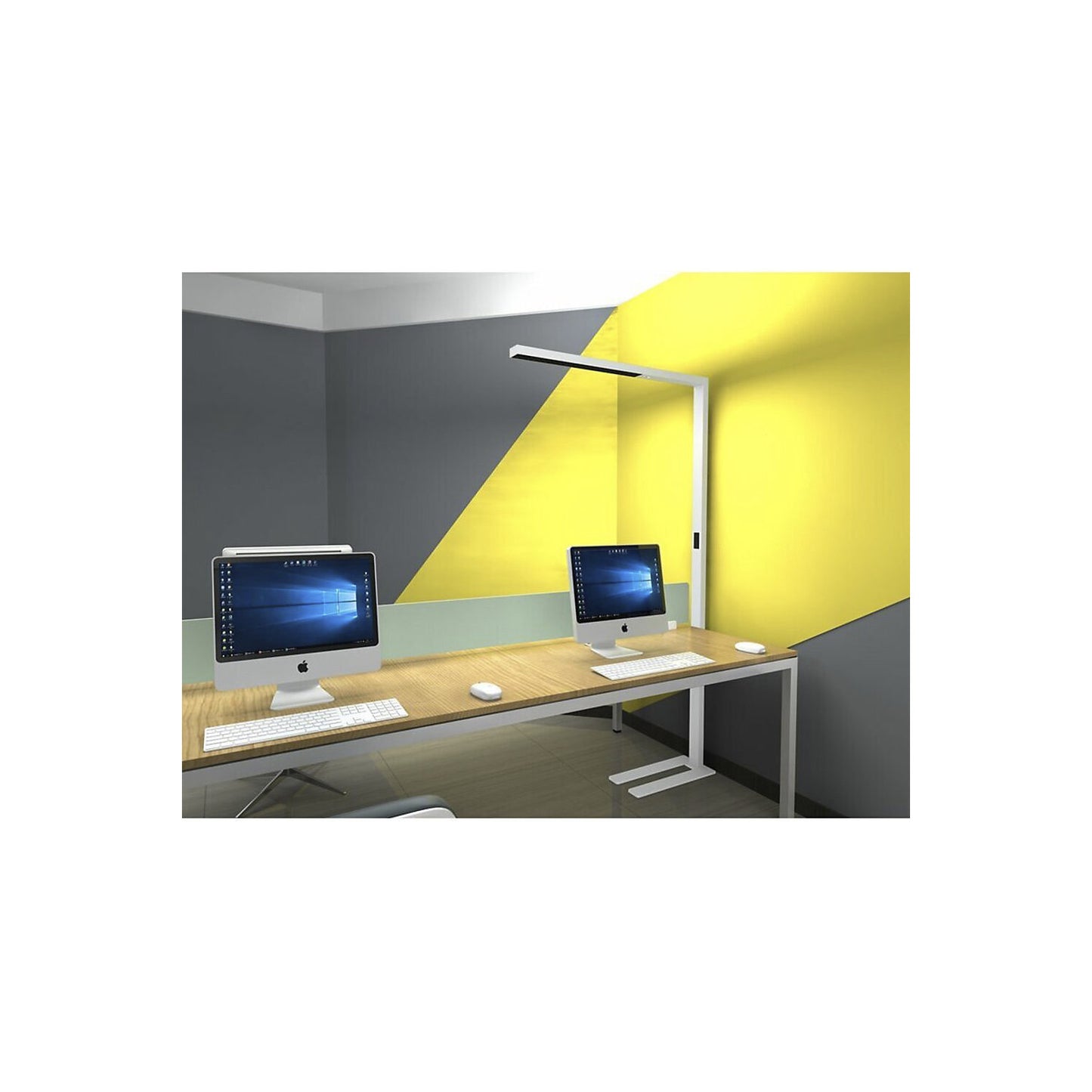 LED floor lamp Linus Up & Down, sensor / dimmable, H 1950 mm, white.