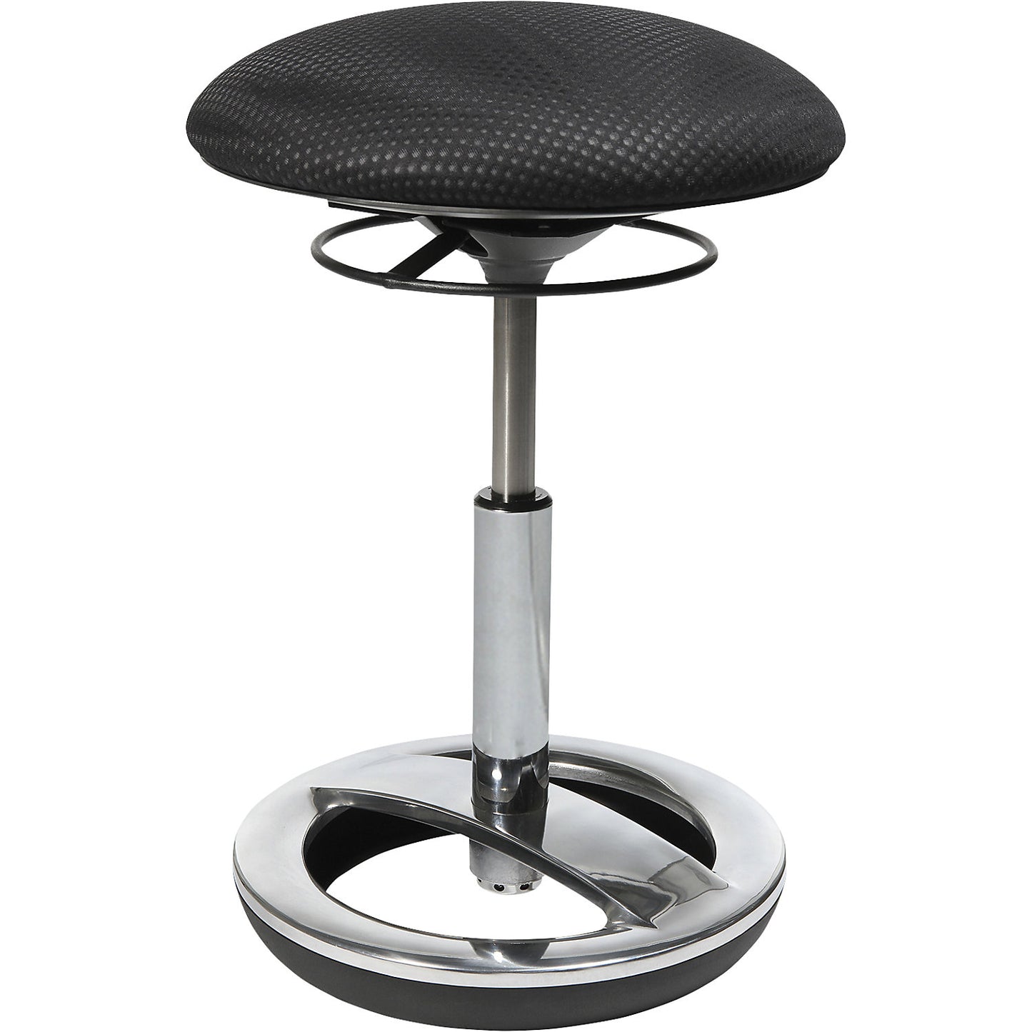 Office stool SITNESS BOB, seat height 440 - 570 mm, black cover.