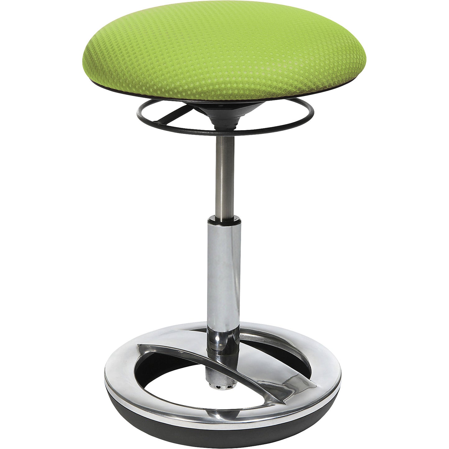 Office stool SITNESS BOB, seat height 440 - 570 mm, green cover.