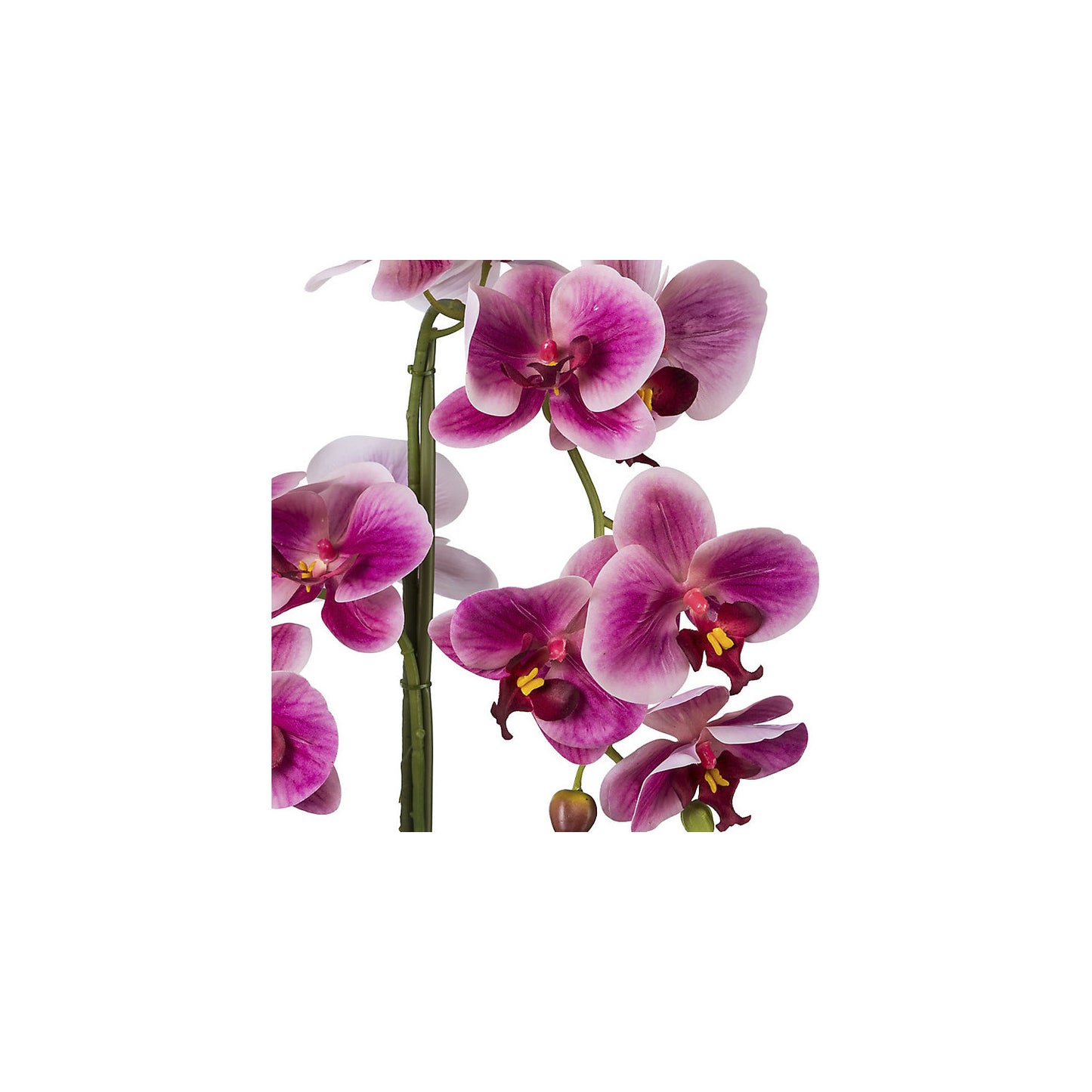 Artificial orchid Phalaenopsis, Real Touch, ceramic pot, height 520 mm, fuchsia.