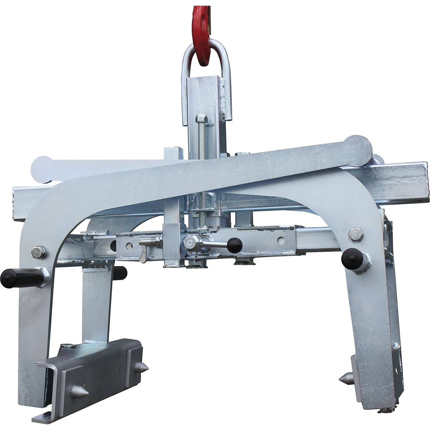 Stone block clamp, gripping range 200 - 850 mm, max. load 1000 kg, zinc plated.
