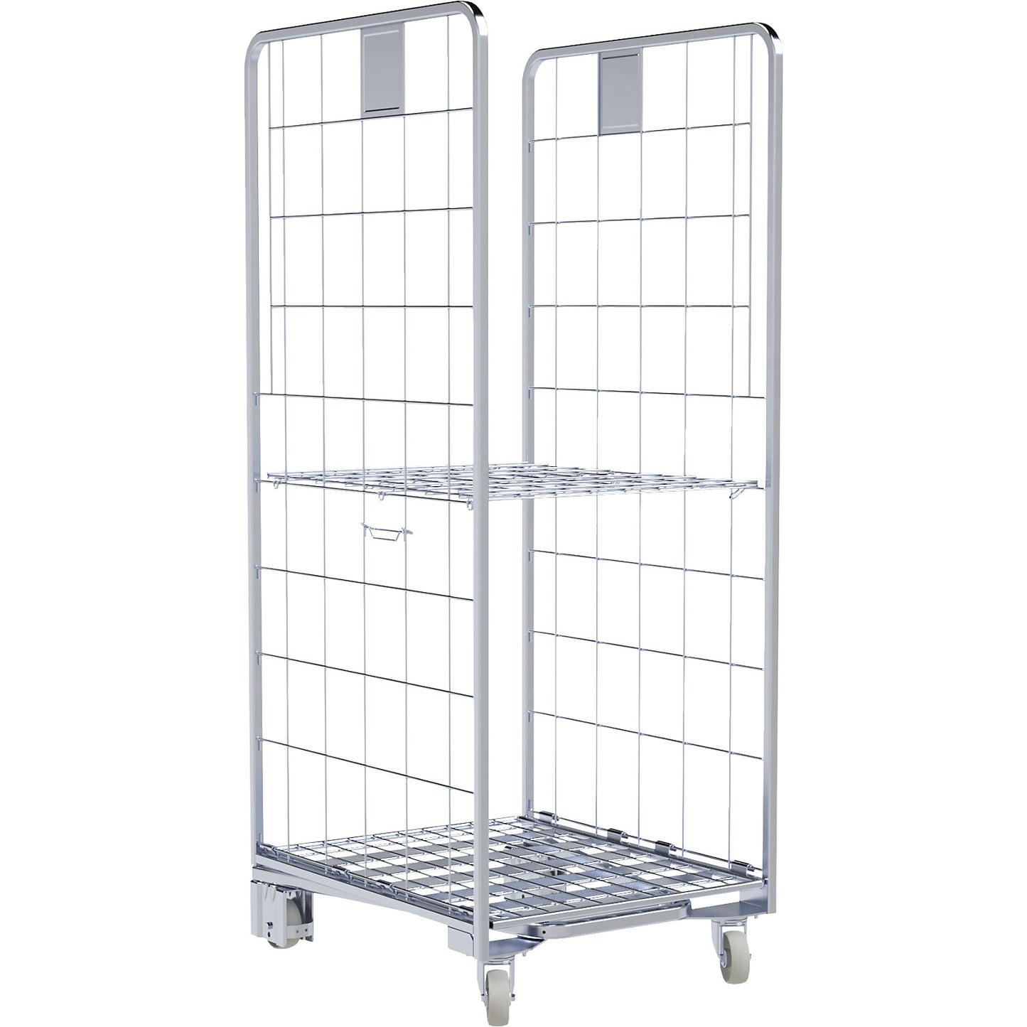 Wire mesh intermediate shelf, for roll containers, LxW 656 x 740 mm.
