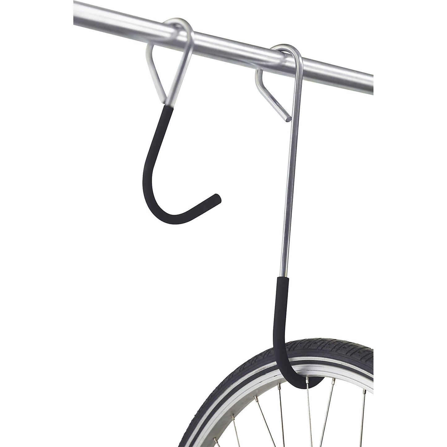 Sliding wall mount for 5 bikes, for 5 bikes, grey / black.