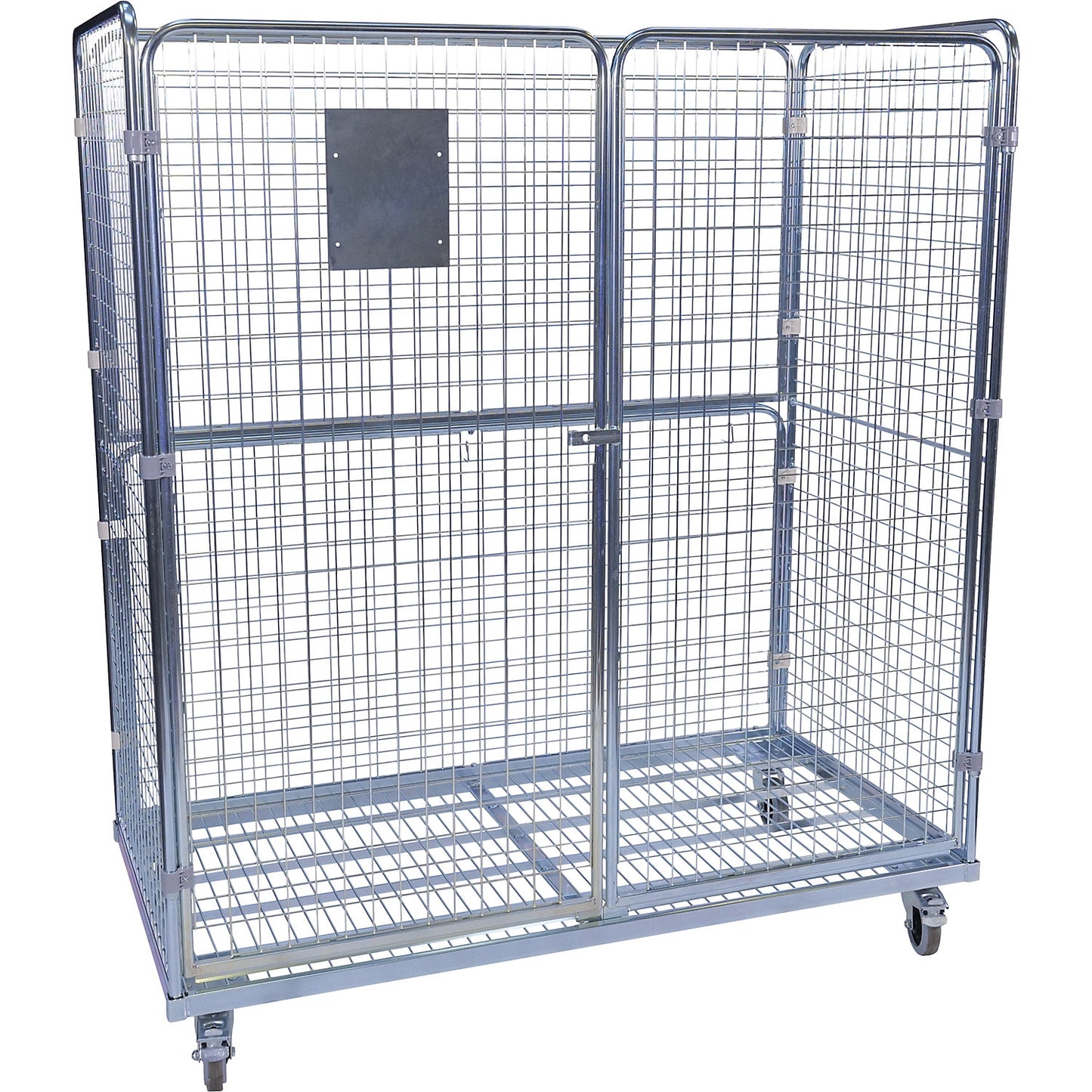 Steel roll container, 4-sided, WxD 1600 x 800 mm.